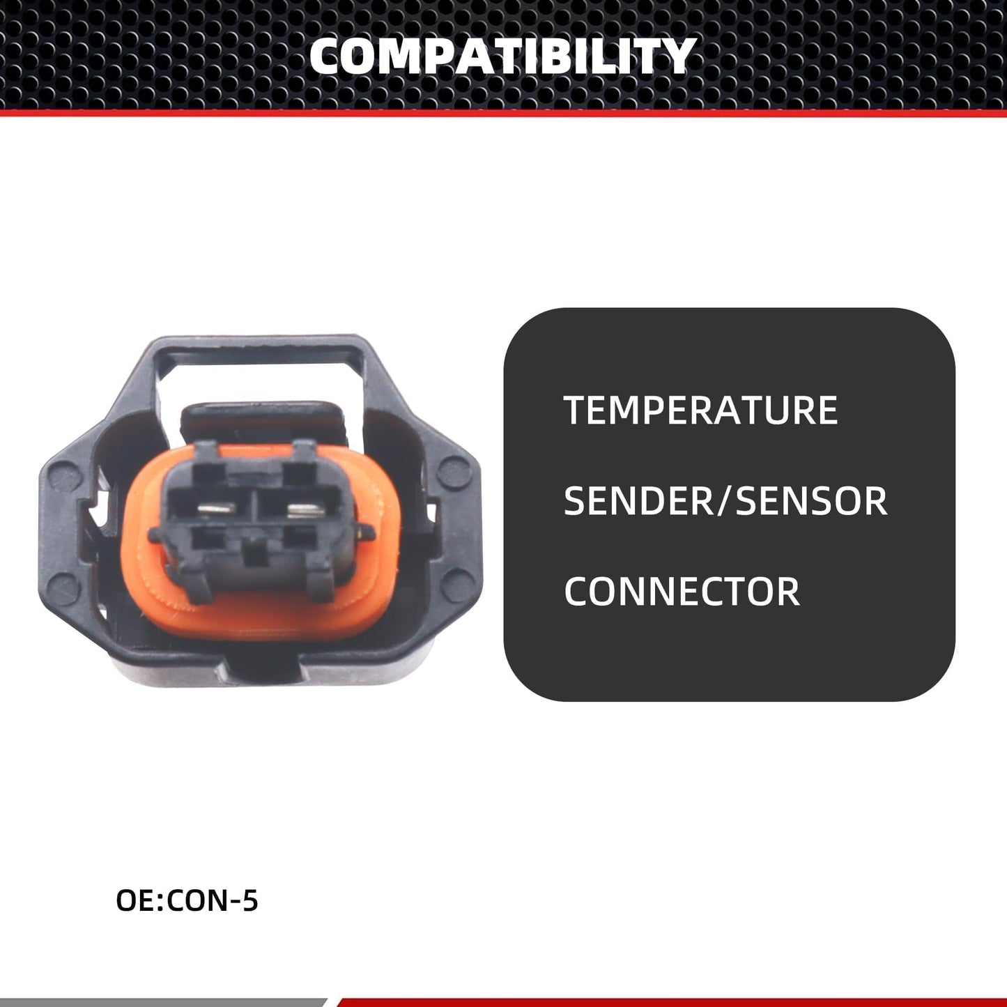 HiSport S1024 Engine Coolant Temperature Sensor Connector Compatible with Buick, Cadillac, Chevrolet Chevy, GMC, Hyundai, Kia, Pontiac, Porsche, Saab, Saturn, Suzuki