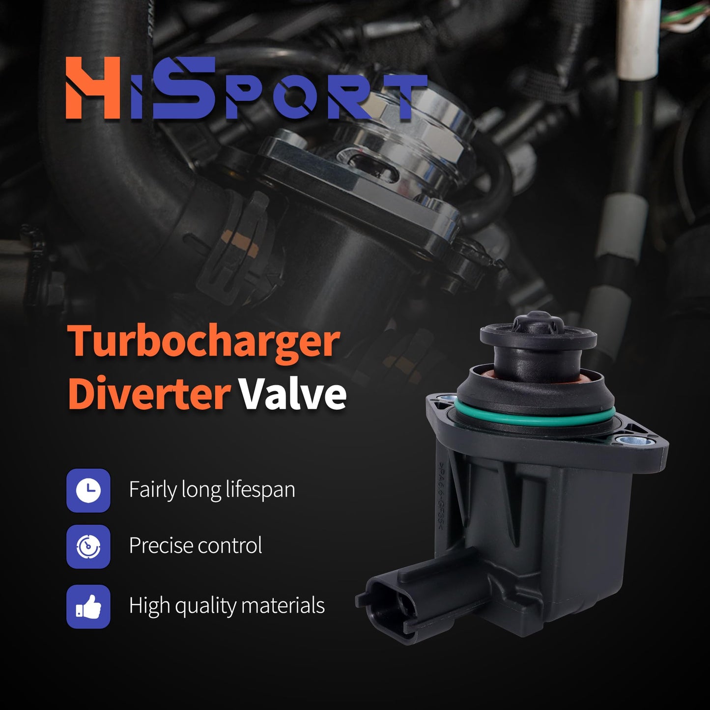 HiSport Turbo Solenoid Valve AA5E-9U465-AD - Compatible with Ford Expedition Explorer F-150 Flex Taurus Transit-150 Transit-250 Transit-350 Transit-350 HD Lincoln MKS MKT Navigator 2010-2019