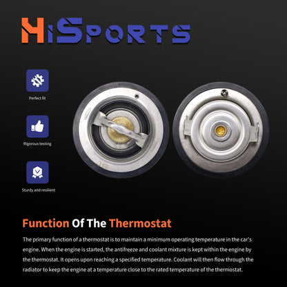 HiSport RT1201 Thermostat - Compatible with Ford E-450/E-550/F-250/F-350/F-450/F-550 Super Duty E-350 Econoline Club Wagon E-450 Econoline Super Duty E-550 Econoline Super Duty 1996-2003