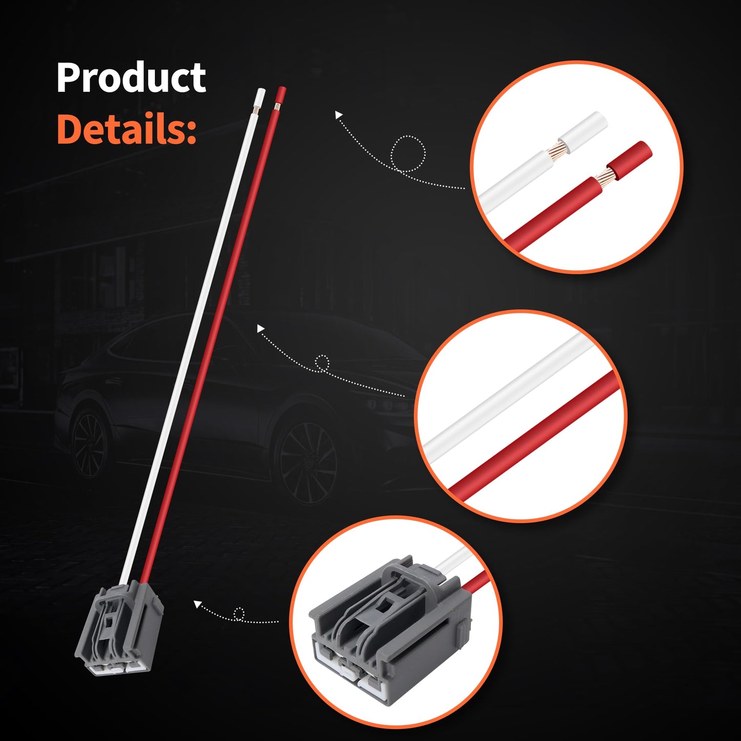 HiSport 3U2Z14S411PB HVAC Speed Blower Motor Lighting Wiring Harness Compatible with BMW Buick Cadillac Chevrolet Chrysler Dodge Ford GMC Jeep Lincoln Mercury Nissan Pontiac Ram Saab Saturn Volvo