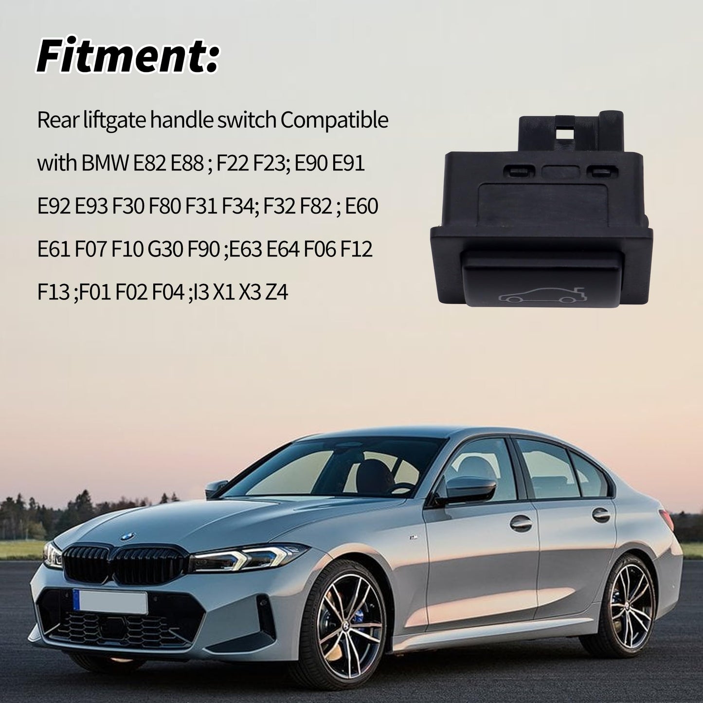 HiSport 61319200316 Trunk Unlock Release Switch Button - Compatible with BMW 530e 430i 440i 530i 540i 230i 330i 340i M240i M2 330e M4 228i 428i 435i 228i 535d 2002-2020