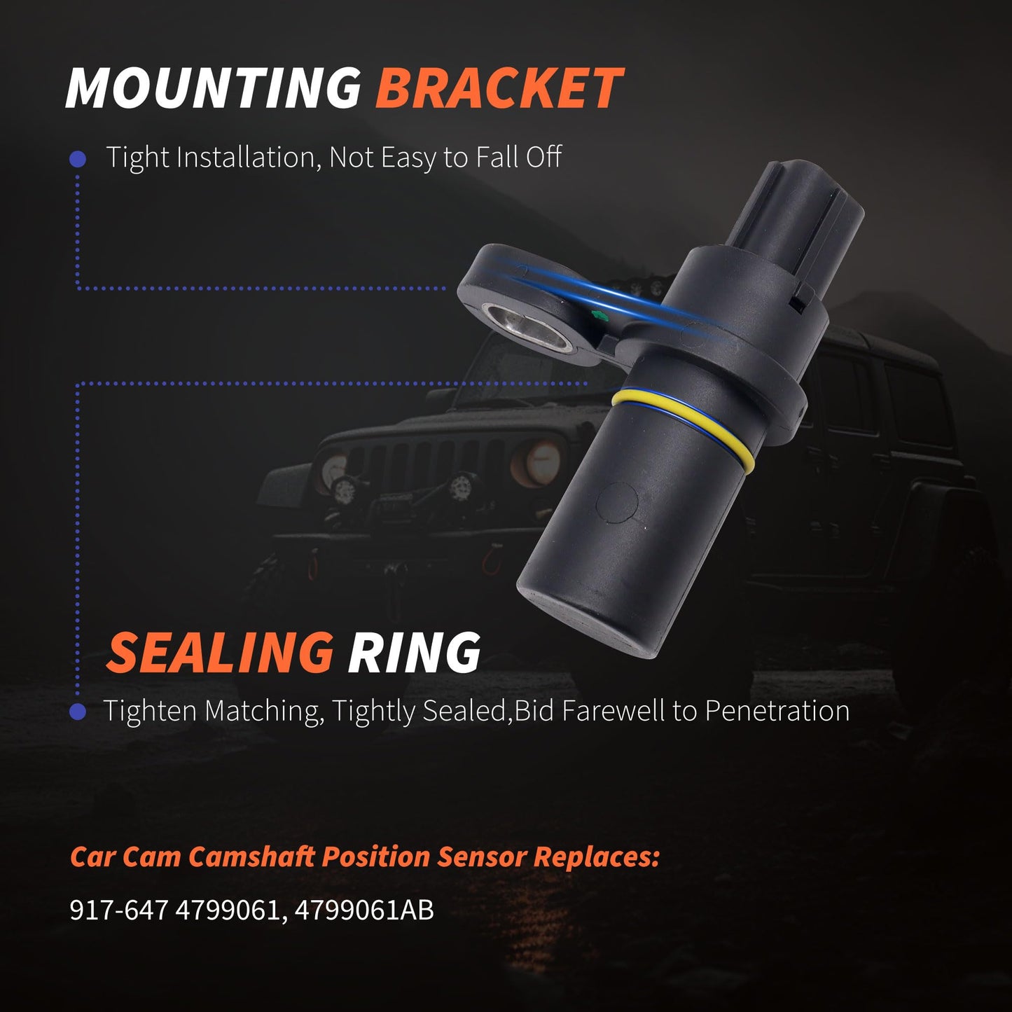 HiSport Automatic Transmission Speed Sensor - Compatible with Jeep Nitro 2009-2011 Wrangler 2003-2011 Ram 1500 2500 Liberty 2003-2010 Replaces 917-647