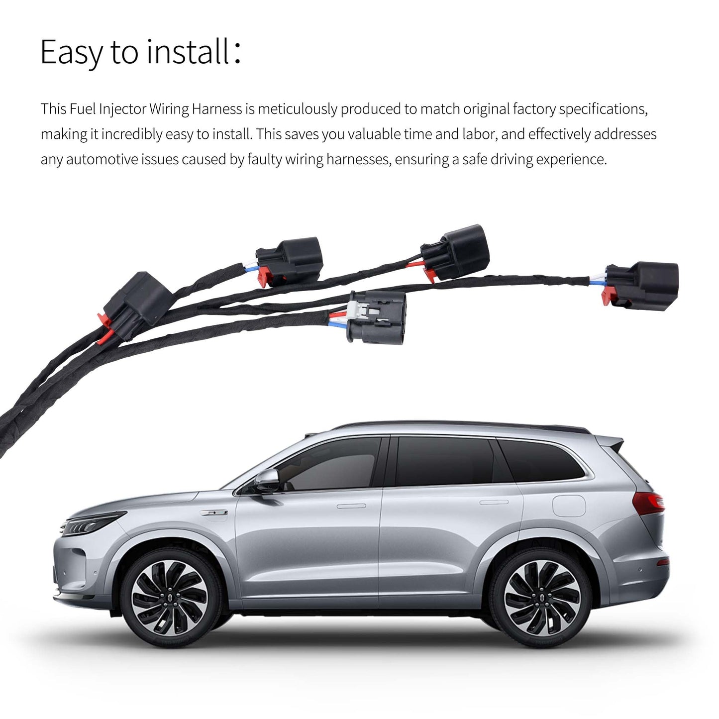 HiSport Fuel Injection Ignition Harness Compatible with GM Left & Right Hand Fuel Rail 5.3L 6.2L V8, 28329581 Replacement for GM Sierra, Yukon, Chevy Silverado, Tahoe, Suburban, Cadillac Escalade, CTS