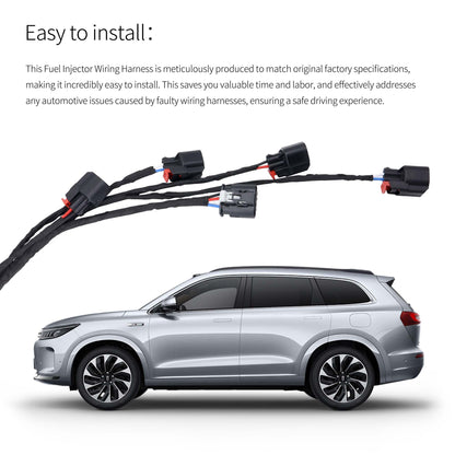 HiSport Fuel Injection Ignition Harness Compatible with GM Left & Right Hand Fuel Rail 5.3L 6.2L V8, 28329581 Replacement for GM Sierra, Yukon, Chevy Silverado, Tahoe, Suburban, Cadillac Escalade, CTS