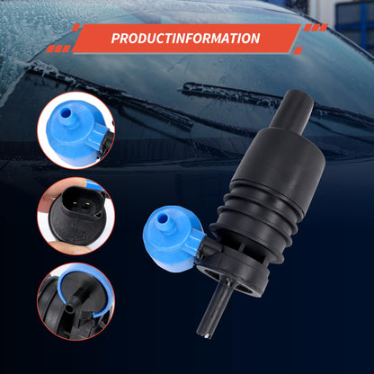 HiSport 8260A059 Windshield Wiper Pump - Compatible with Audi BMW Buick Chevrolet Chrysler Dodge Ford Jeep Mazda Mercedes-Benz Mini Mitsubishi Porsche Smart Volkswagen 2000-2023