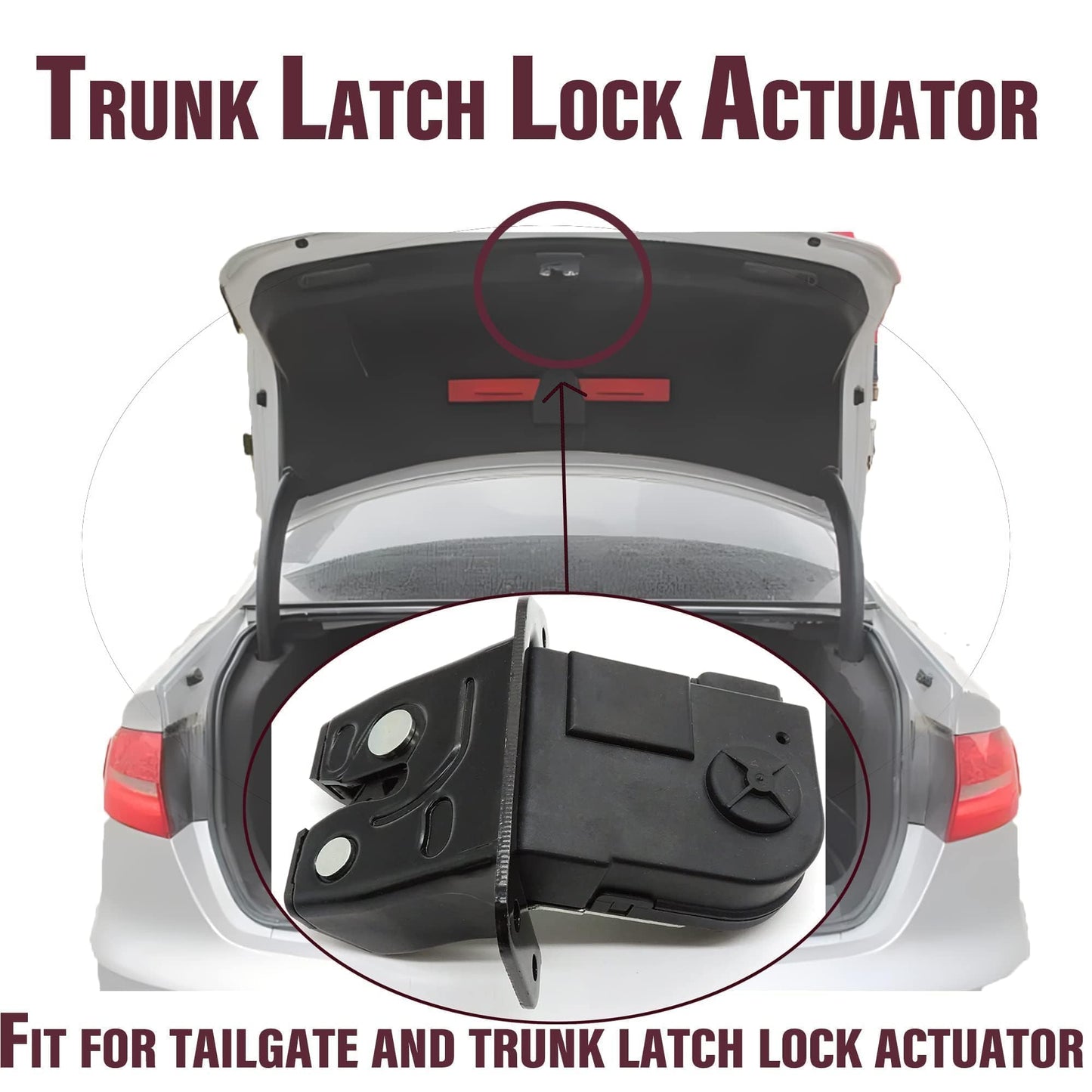 HiSport Car Rear Tailgate Latch Assembly Trunk Door Lock Actuator Motor 81230-2V000 - Compatible with Hyundai Veloster 2012 2013 2014 2015 2016 2017