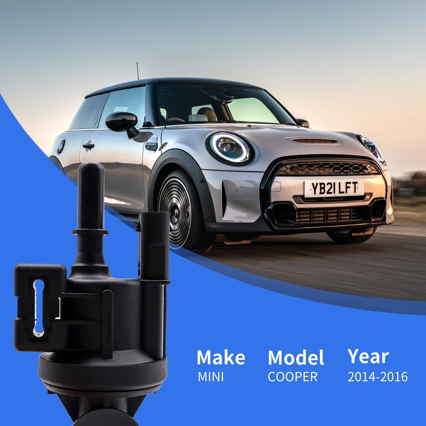 HiSport Vapor Canister Purge Valve Assembly 13907621174 Compatible with Mini Cooper S Clubman Four Door Countryman Convertible Hatchback F54 F55 F56 F57 F60