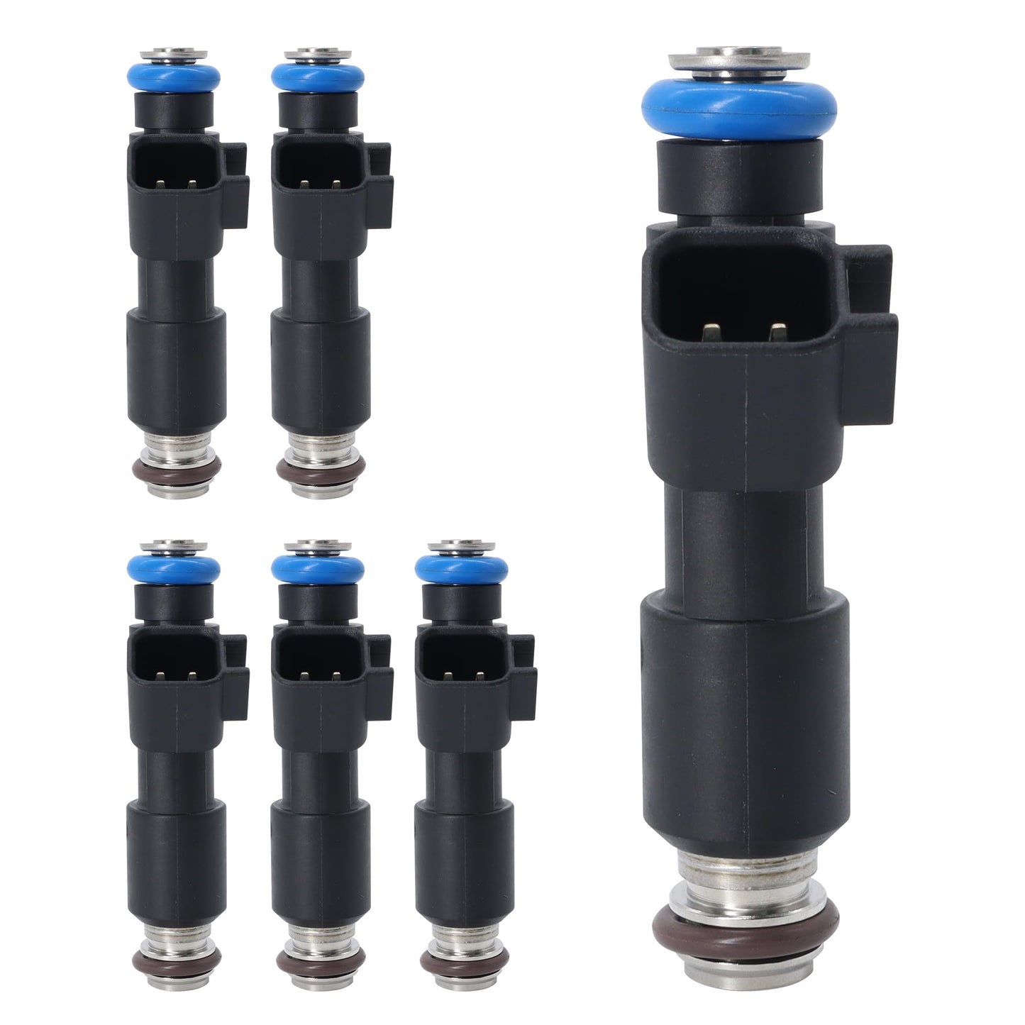 HiSport Fuel Injectors 12616382 6 PCS Compatible with Chevrolet Colorado 2WD 4WD 2009-2012,GMC Canyon 2WD 4WD 2009-2011,Hummer H3 SUV 2009-2010, H3T 2009-2010, 3.7L 2.9L