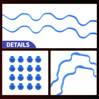 HiSport Valve Cover Gasket Set Kit - Compatible with Avanti Ford Explorer Explorer Sport Trac F-150 Mustang Expedition F-250 F-350 Super Duty Lincoln Navigator Mark LT 4.6L 5.4L - Replace VS50687R