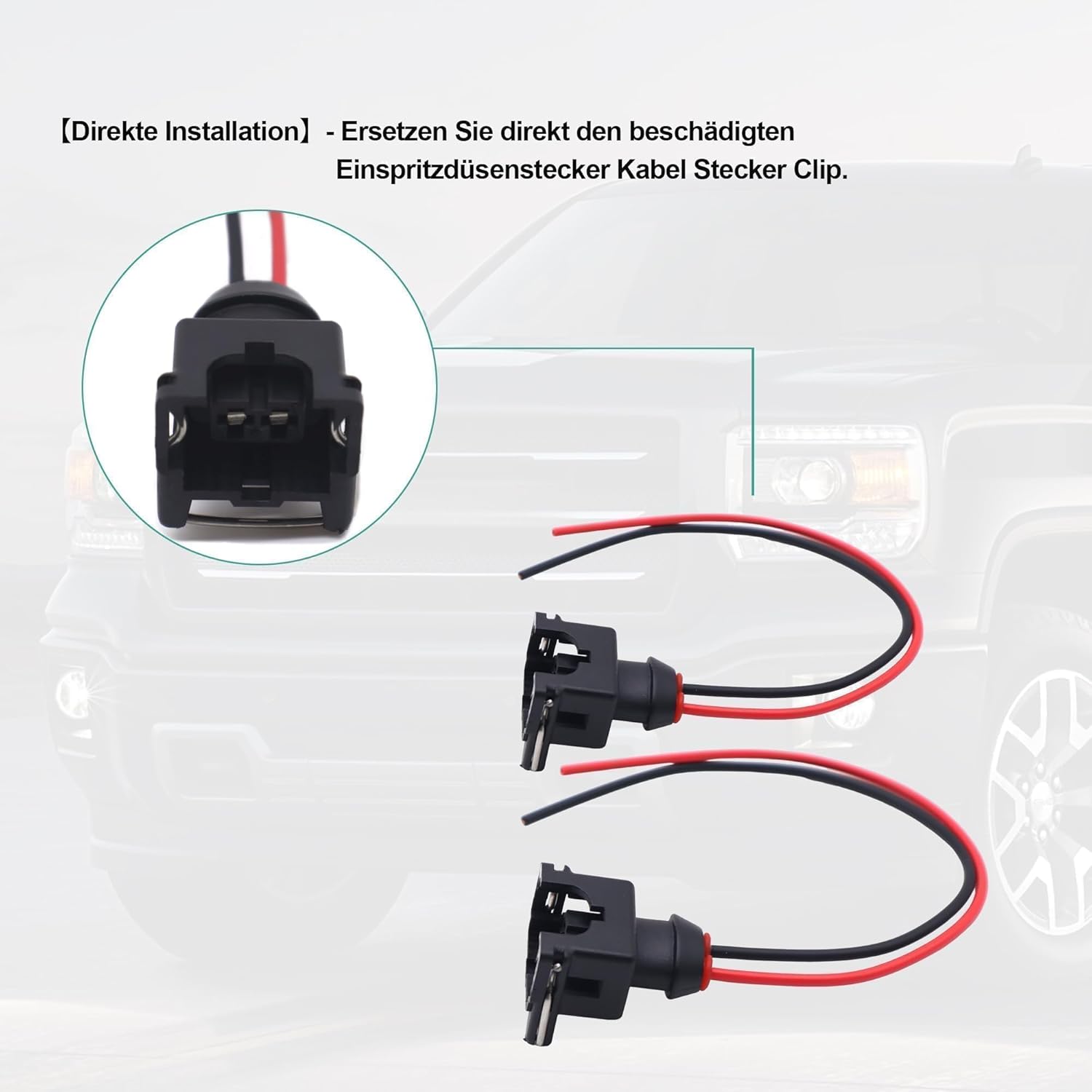 HISports 8-teiliger Kraftstoff Einspritzer-Kabelbaum-Stecker, Kraftstoff Einspritzer-EV1-Stecker, Kabelbaum-Pigtail-Kabelbaum-Clip, geeignet für Autos