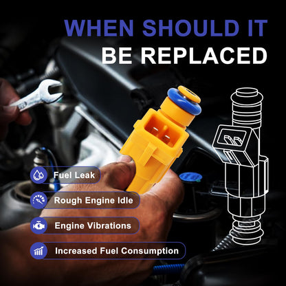 HiSport Fuel Injectors 0280155900 6PCS Replacement For Explorer Mercury Mountaineer 4.0L 1999 2000 2001