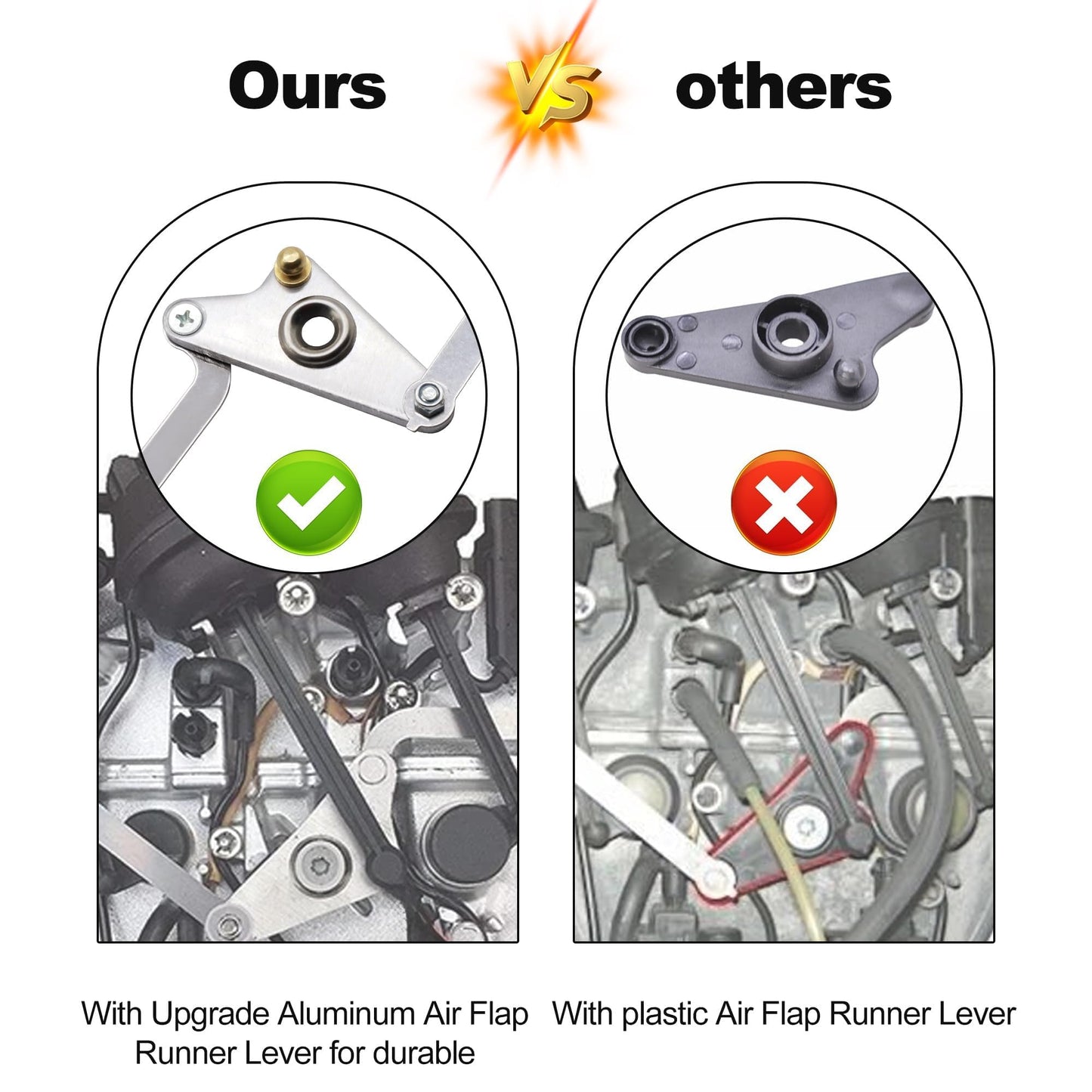 HiSport 2721402401 Intake Manifold Air Flap Runner Lever Repair Compatible with Mercedes Benz C280 C300 C350 CL550 CLK350 CLK550 CLS550 E280 E300 E350 E550 GL450 GL550 M272 V6 M273 V8 Engine