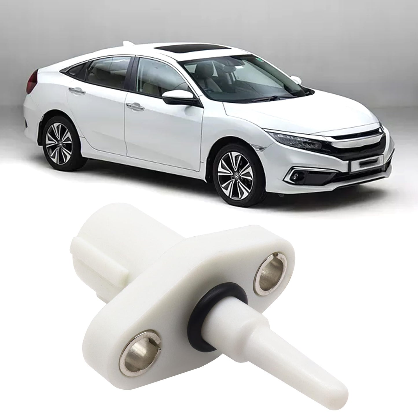 HiSport Intake Air Temperature Sensor Adapter 37880P05A00 - White ABS Air Intake Temperature Sensor Compatible with Acura Integra/Honda Accord Civic 1985-2005 - Replaces 37880PK2005