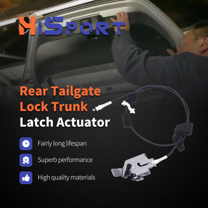 HiSport Side Door Latch with Cable AC2Z-15264A26-B Compatible with Ford E150 E250 E350 Econoline Van 1992-2014 Replaces AC2Z15264A26B