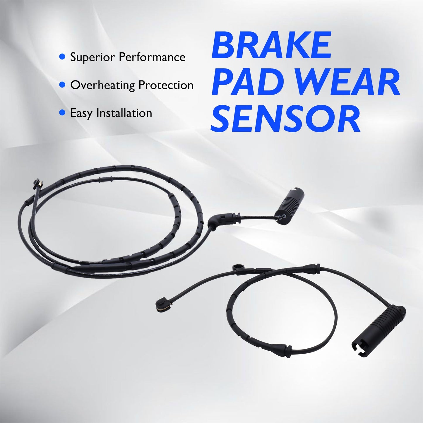 HiSport Front and Rear Brake Pads Sensor - Compatible with BMW 323Ci 2000 323i 1999-2000 325Ci 2001-2006 325i 2001-2005 328Ci 2000 328i 1999-2000 - Replace 34351164371 34351164372