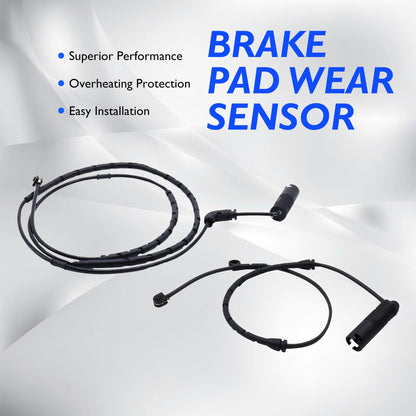 HiSport Front and Rear Brake Pads Sensor - Compatible with BMW 323Ci 2000 323i 1999-2000 325Ci 2001-2006 325i 2001-2005 328Ci 2000 328i 1999-2000 - Replace 34351164371 34351164372