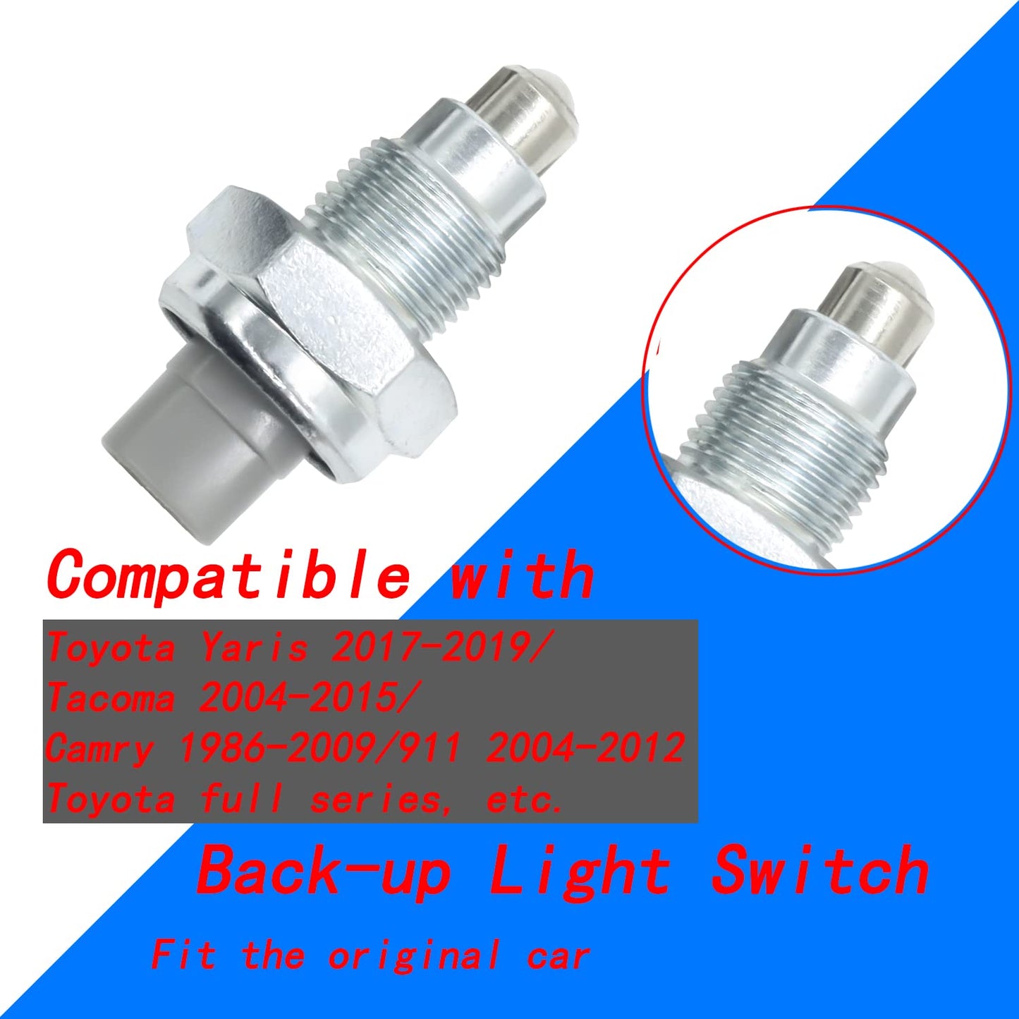 HiSport Backup Light Switch 84210-52050 - Backup Lamp Switch Universally Compatible with Toyota Tacoma Yaris FJ Cruiser and Porsche 911 - Easy to Install, Durable in Construction