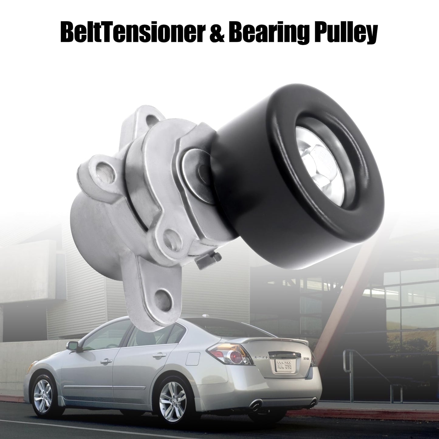 HiSport 39155 Belt Tensioner with Pulley Compatible with Nissan Altima 2007 2008 2009 2010 2011 2012, Maxima 2009-2014, Murano 2009-2014, Quest 2011-2013