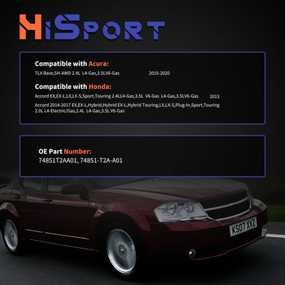 HiSport Rear Door Liftgate Tailgate Lock Trunk Latch Actuator 74851T2AA01 Replacement for Honda Accord 2013-2017,Compatible with Acura TLX 2015-2020