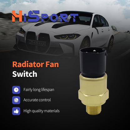 HiSport 61311378073 Coolant Temperature Sensor Radiator Fan Switch - Compatible with BMW 318I 318IS 318TI 325 325E 325ES 325I 325IS 325IX 525I Replaces 1378073