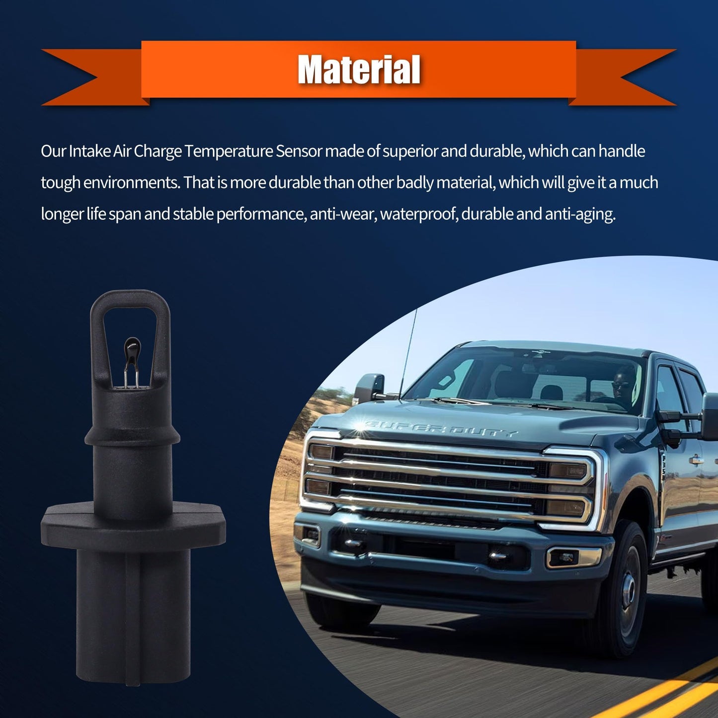 HiSport F57F12A697AA Intake Air Charge Temperature Sensor Compatible with Ford E-150 E-250 E-350 E-450 E-550 Lincoln Blackwood Continental Mazda B2300 B2500 B3000 B4000 Mercury Mystique Sable Tracer