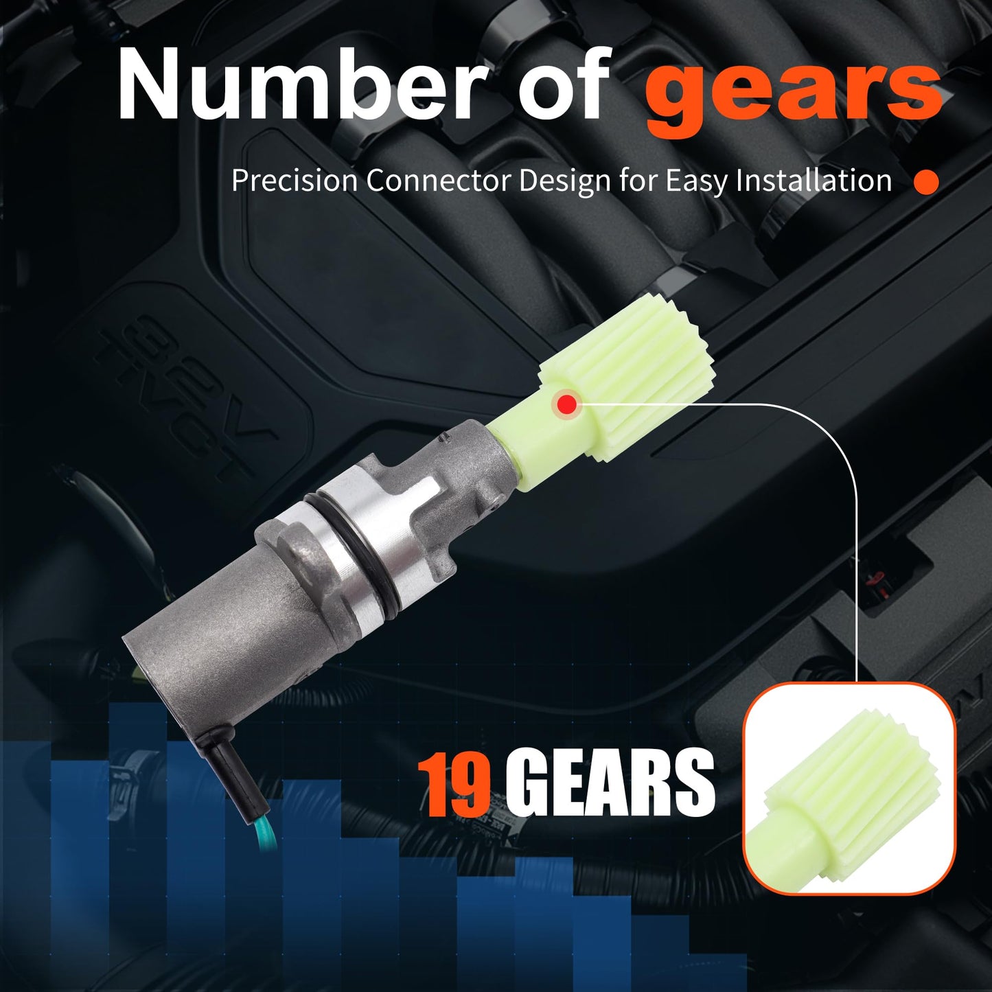 HiSport 2501074P01 Transmission Speed Sensor - Compatible with Nissan Frontier 2.4L 1998-2001 Frontier 3.3L 1999 Pathfinder 3L 1994-1995 Pickup 2.4L 1995-1997 Pickup 3L 1995 - Replace SC64 32702-74P19