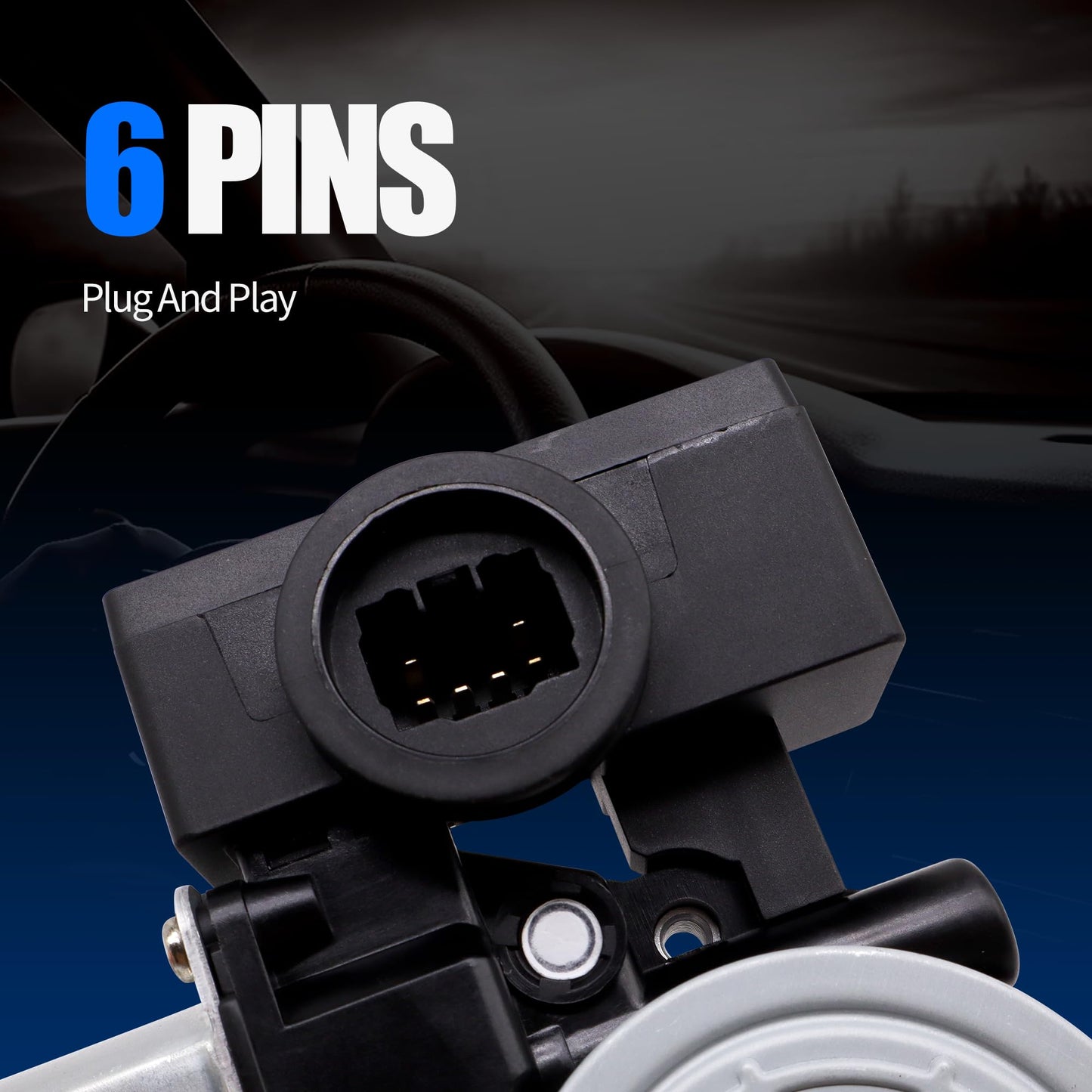 HiSport Front Left Side Power Window Lift Motor Compatible with Toyota Camry 2002-2006 Highlander 2001-2007 RAV4 2001-2005 Compatible with Lexus ES300 ES330 LS430,Replace 8572033140 8572033130