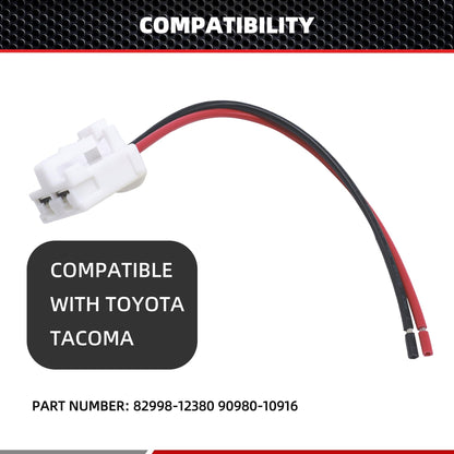 HiSport 82998-12380 Blower Motor Connector Pigtail Plug Wire/Wiring Harness Compatible with Toyota Tacoma 2005 2006 2007 2008 2009 2010 2011 2012 2013 2014 2015 2016 Replace 90980-10916