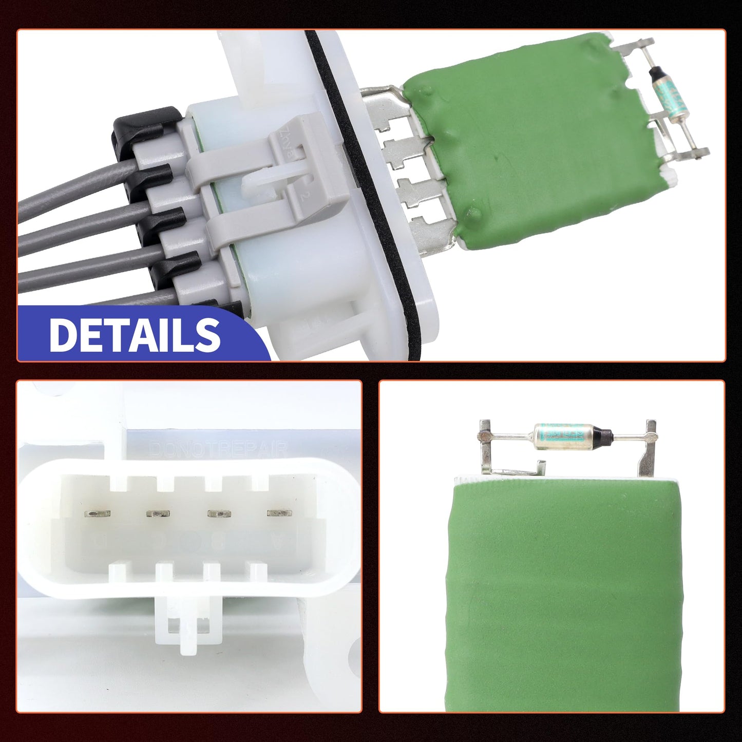 HiSport HVAC Blower Motor Resistor Kit Compatible with Chevy Colorado 2004 2005 2006 2007 2008 2009 2011 2012 SSR 2003 2004 2005 2006 GMC Canyon 2004-2012, Replaces 973-434 15218254