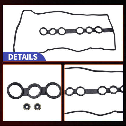 HiSport Valve Cover Gasket Seal VS50542R- Compatible with Chevy 1998-2002 Prizm Pontiac 2003-2008 Vibe Toyota 1998-2008 Corolla 2003-2008 Matrix 2000-2005 Celica 2000-2005 MR2 Spyder 1.8L