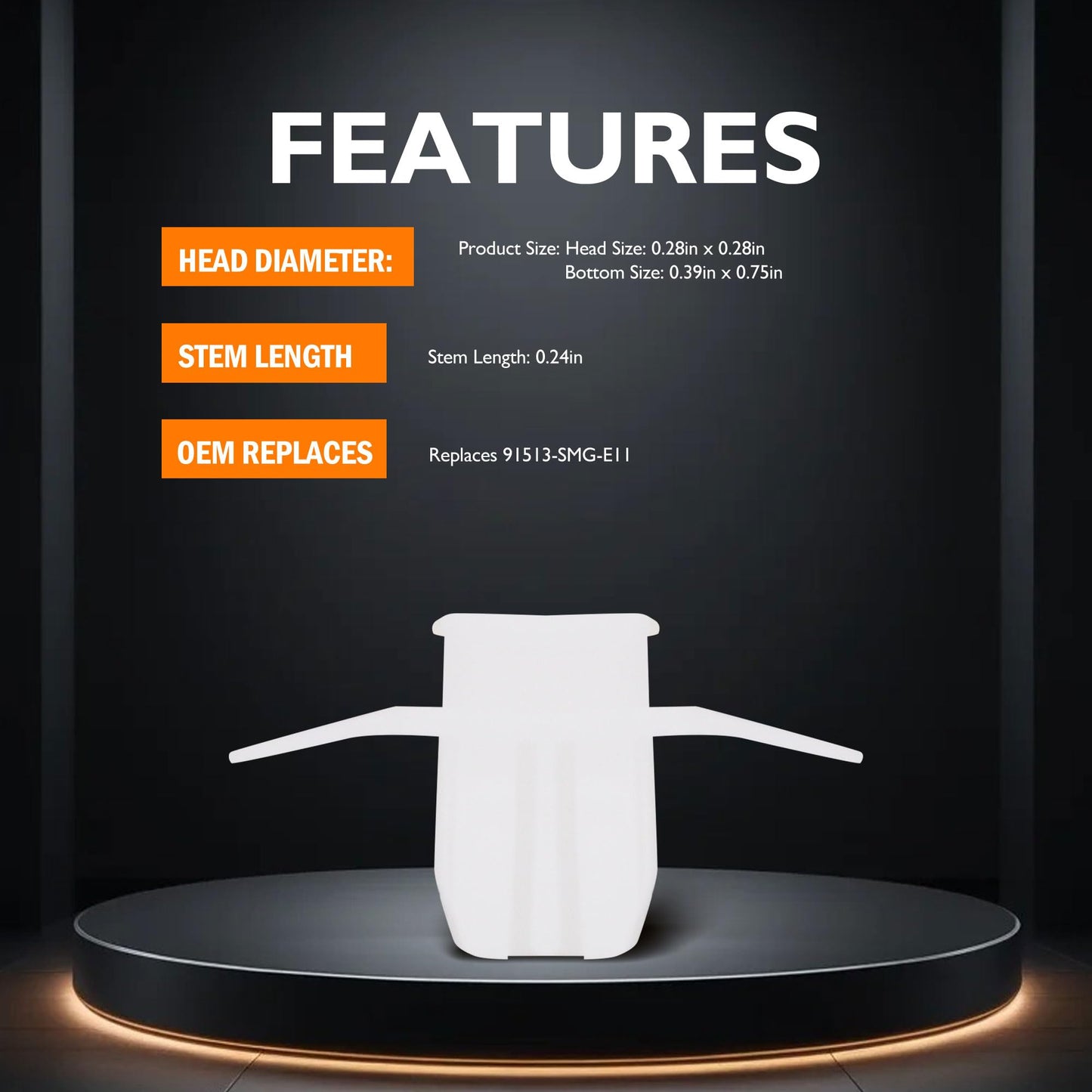 HiSport 30Pcs Molding White Nylon Clip Fender Retainer - Compatible with Honda CR-V Element Replaces 91513-SMG-E11