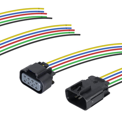 HiSport Headlights Connector Pigtail Plug Replacement for Chevrolet Silverado 2007-2014 Male and Femail Headlights Left and Right Connector Wire£¬Repalce 22853027, 22853028