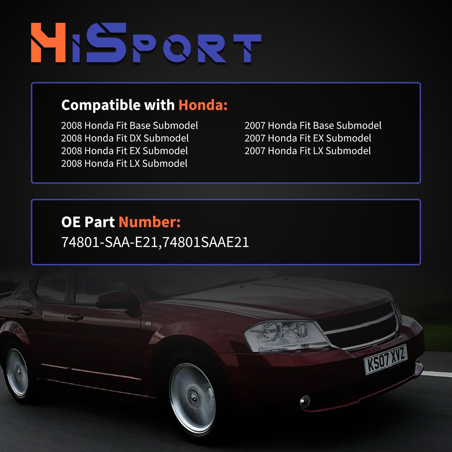 HiSport Rear Trunk Latch Tailgate Door Lock Actuator 74801-SAA-E21 Compatible with Honda Fit 2007-2008 1.5L Hatchback