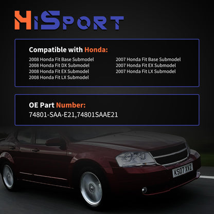 HiSport Rear Trunk Latch Tailgate Door Lock Actuator 74801-SAA-E21 Compatible with Honda Fit 2007-2008 1.5L Hatchback