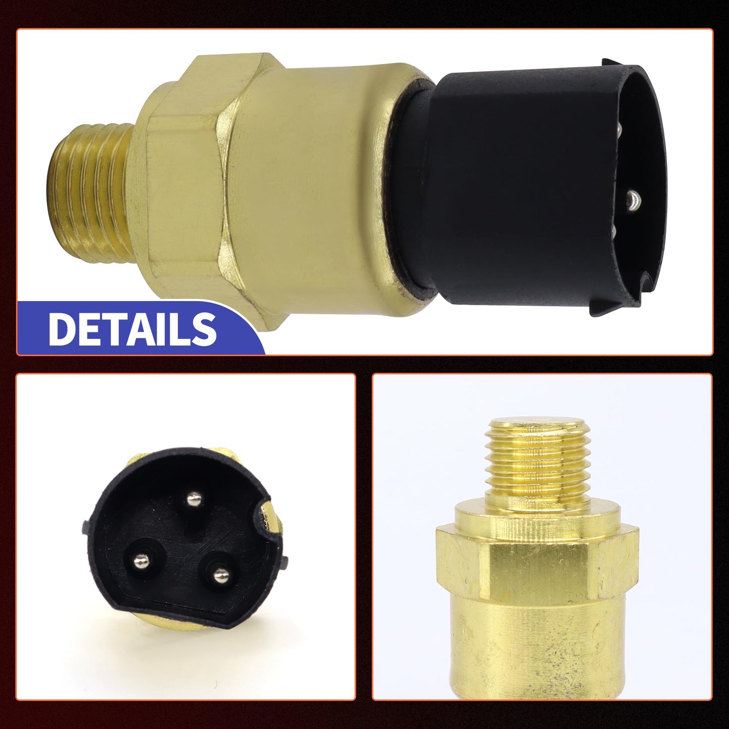 HiSport 61311378073 Coolant Temperature Sensor Radiator Fan Switch - Compatible with BMW 318I 318IS 318TI 325 325E 325ES 325I 325IS 325IX 525I Replaces 1378073