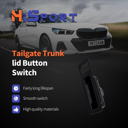 HiSport Tailgate Trunk lid Button Switch Tailgate Door Lock Switch - Compatible with BMW Replaces 51247368753