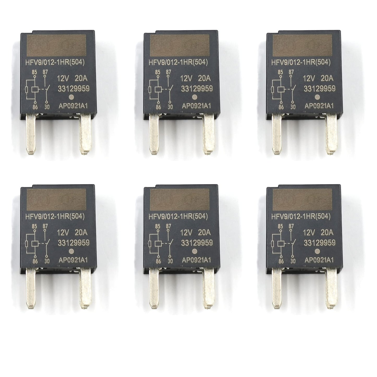 12V 10A 4P Air Conditioning Compressor Relays(Multi-Purpose Relay) 12088567 - High Power 4 Terminal GM Relay - 6 Pack