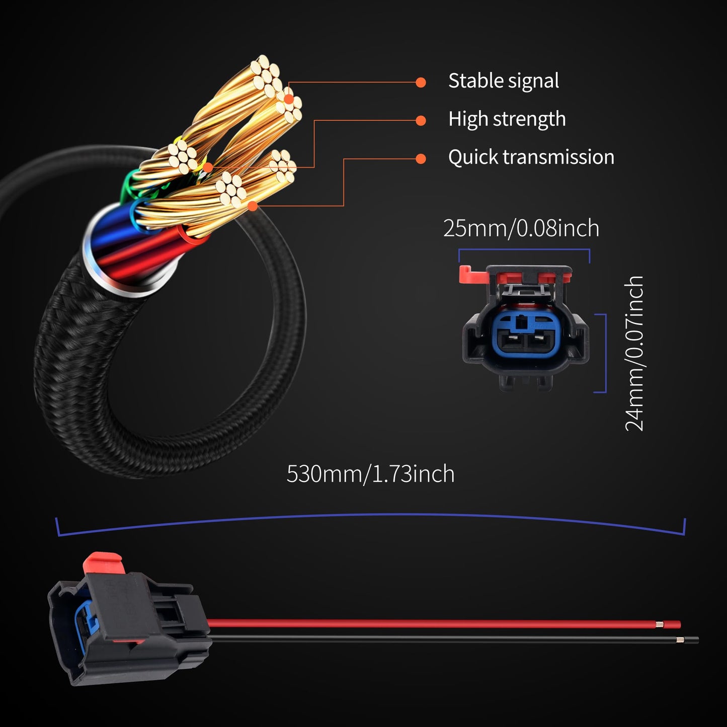 HiSport A/C Compressor Wiring Harnesses Connector Compatible with Chevrolet Chrysler Dodge Ford GMC Jeep Ram Western 5017117AA 5019913AA S-2052