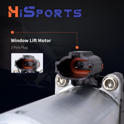 HiSport 742-260 Power Window Lift Motor Compatible with Ford Excursion 2000-2005,F250 F350 Super Duty 2000-2010 Window Lift Motor Front Left Position