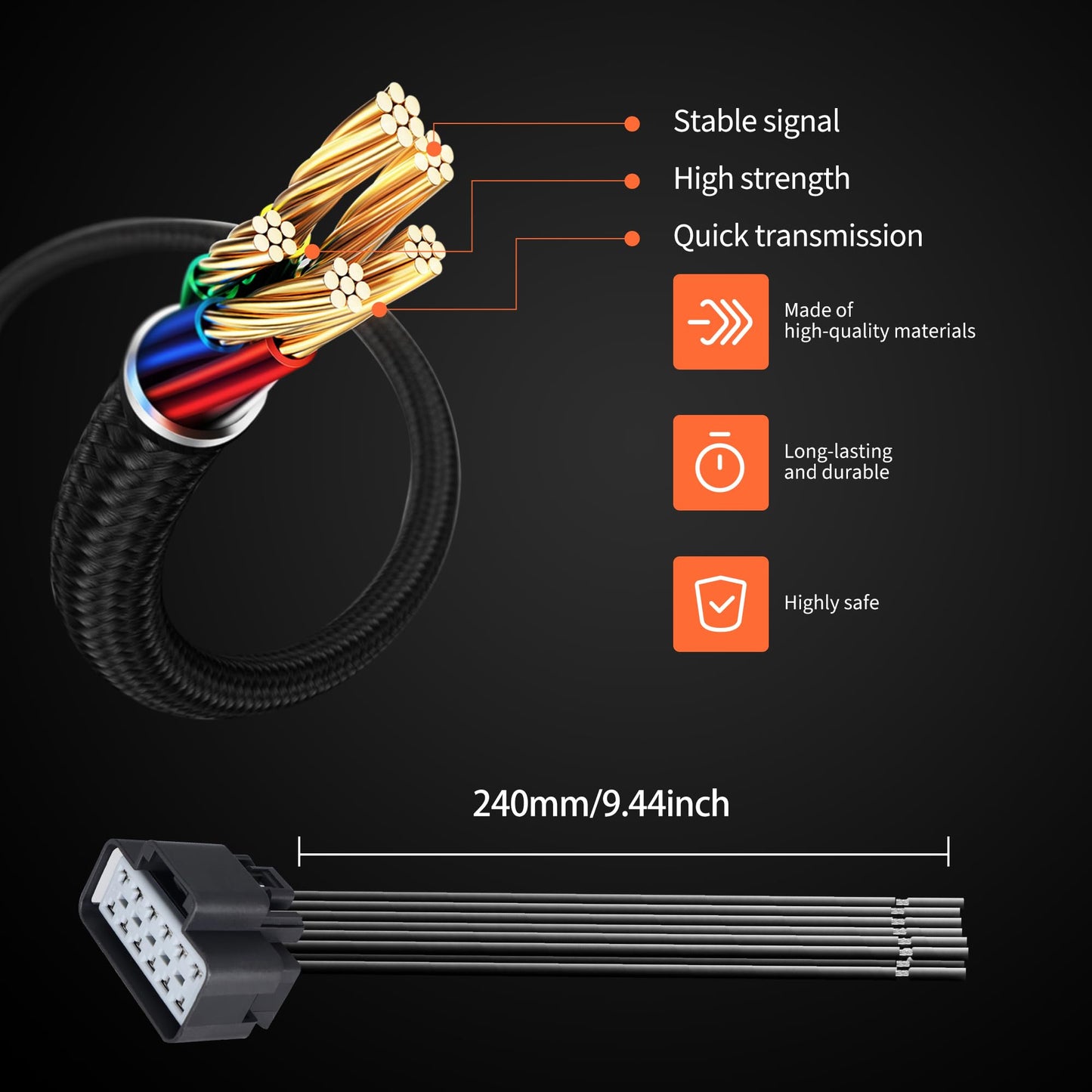 HiSport WPT928 Wiring Kit Heated/Cooled Seat Module Connector Wire Assembly Replacement for Ford F150 F250 Explorer Mustang Fusion 2013-2019,Compatible with Lincoln MKS Mercury Milan 12 Leads Harness