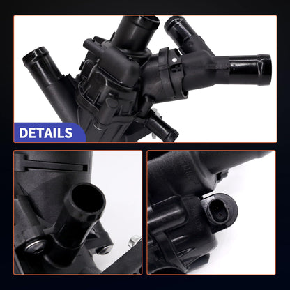 HiSport 2702000415 Engine Coolant Thermostat Housing Assembly Compatible with Mercedes-Benz CLA250, CLA45 AMG 2014-2019, GLA250 2015-2020, GLA45 AMG 2015-2019, 2702000615 2702002200 9025187 936207