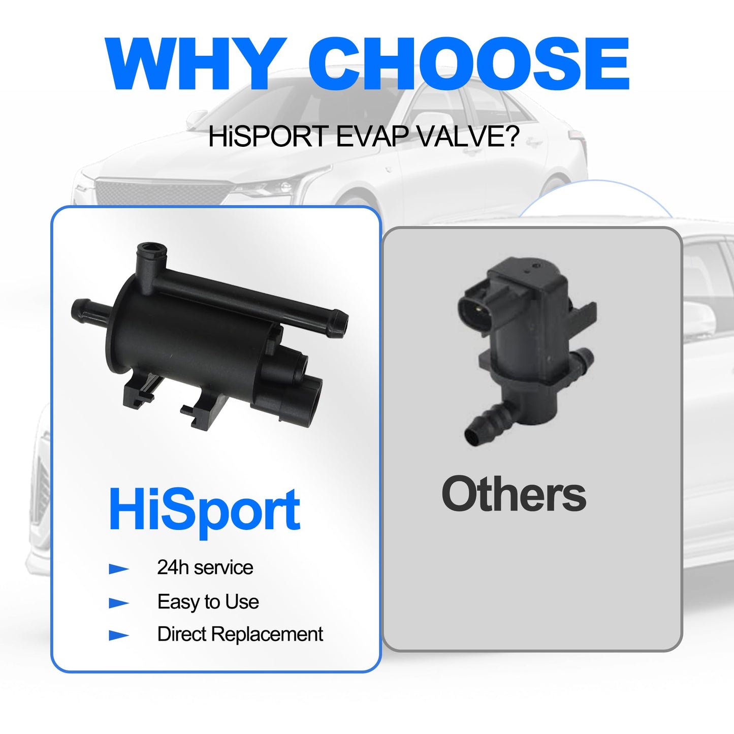 HiSport Vapor Canister Purge Solenoid 28910-25100 - Compatible with Hyundai Genesis Coupe Santa FE Sonata Tucson KIA Forte5 - replaces 911676 460096 2M1281 2283745