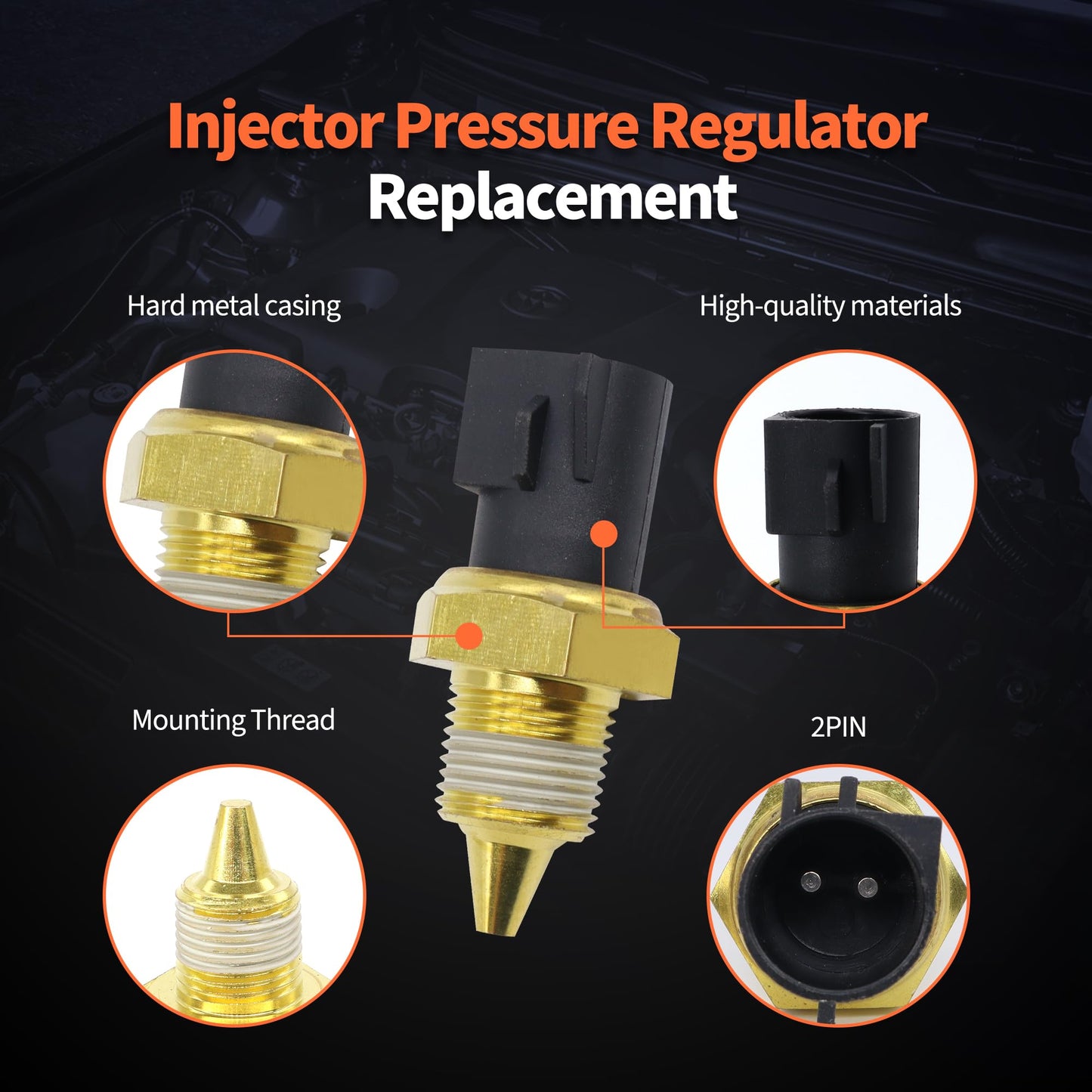 HiSport Engine Coolant Temperature Sensor - Compatible with Ford E-150 E-250 E-350 E-450 E-550 Lincoln Mark VIII Mercury Cougar Tracer Mystique Replaces 250791B020 ZZL018707 9U2Z12A648A