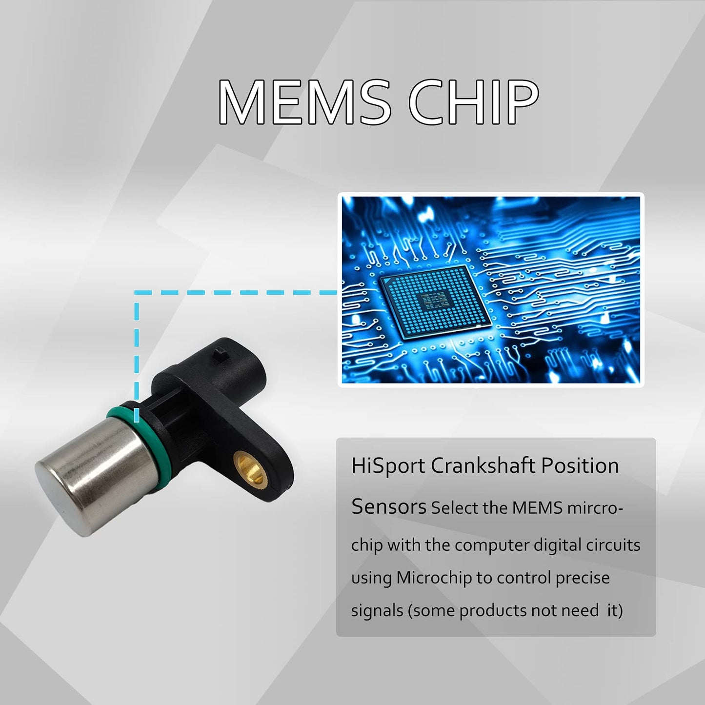 HiSport 12567712 Engine Crankshaft Position Sensor - CPS Compatible with Oldsmobile Chevy Buick GMC Pontiac Isuzu Saab Saturn 2.2L 2.3L 2.4L 2.5L 3.5L 3.9L 4.2L Vehicles (1987-2007)