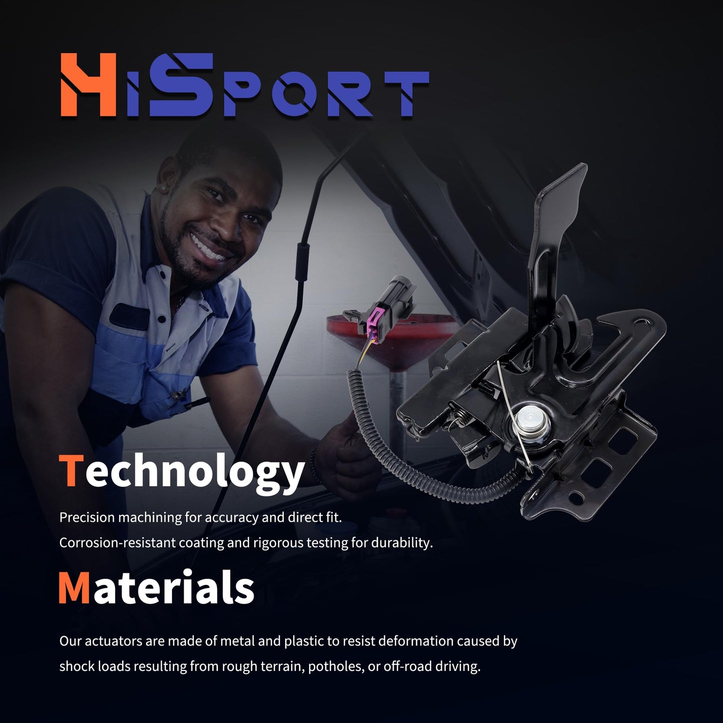 HiSport Front Hood Latch Lock with Sensor and Switch Assembly Compatible with Chevrolet Cheyenne Avalanche Silverado Tahoe GMC Yukon Sierra Cadillac Escalade Replaces 15139168 20763454 20763655