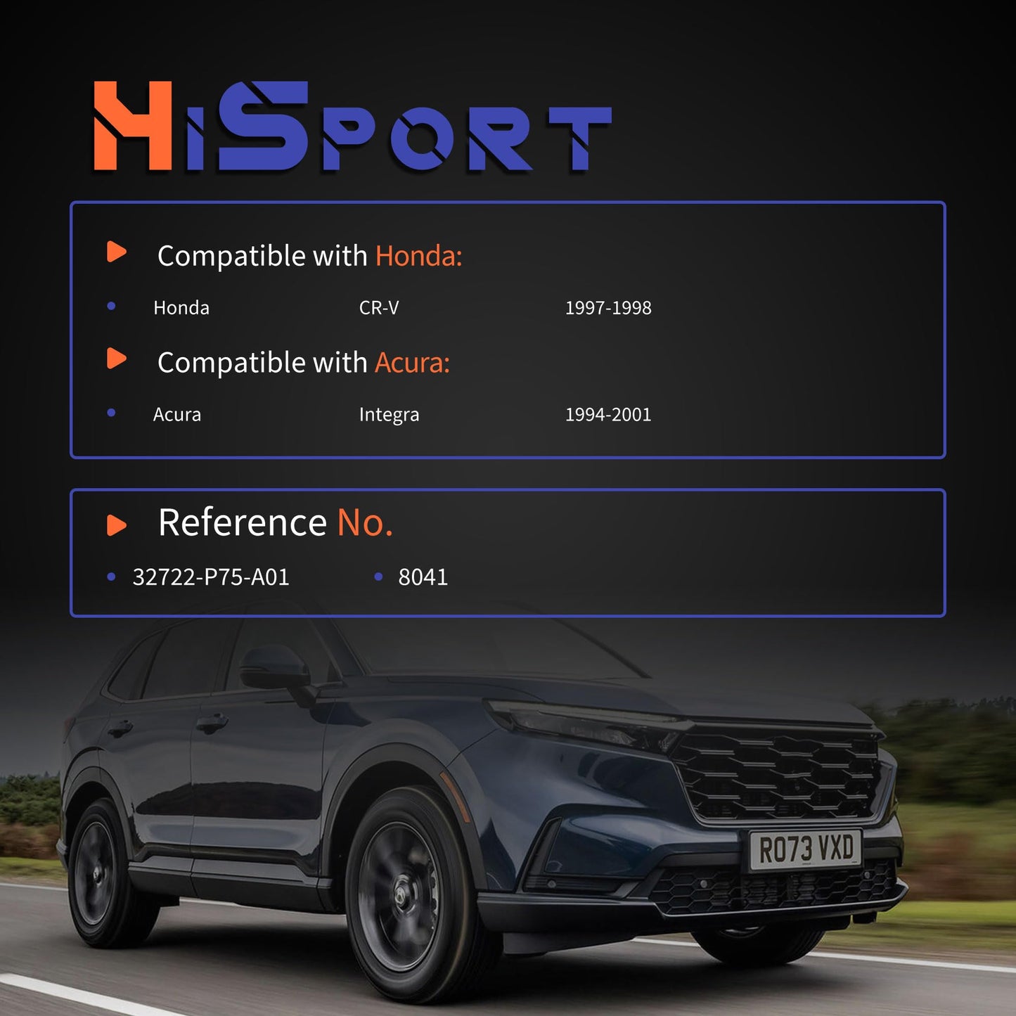 HiSport Spark Plug Coil Wires Ignition Coil Harness Cable 32722-P75-A01 Compatible with Honda CR-V 1997-1998 Replacement for Acura Integra 1994-2001, Pack of 4