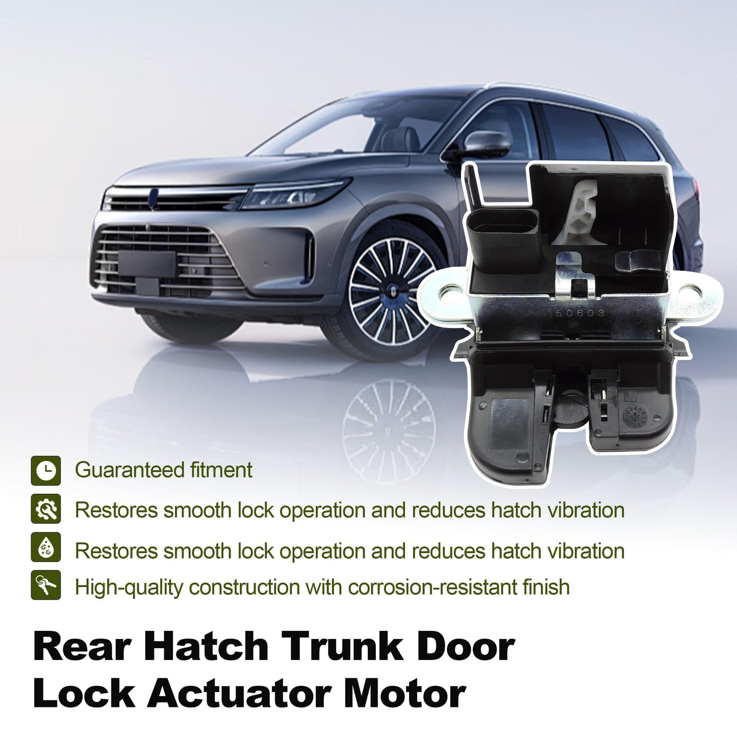 HiSport Trunk Latch Tailgate Lock 5M0827505E - Trunk Latch Actuator Compatible with 2010-2014 Volkswagen Jetta Sportwagen 2008-2017 - Replace 5M0827505B