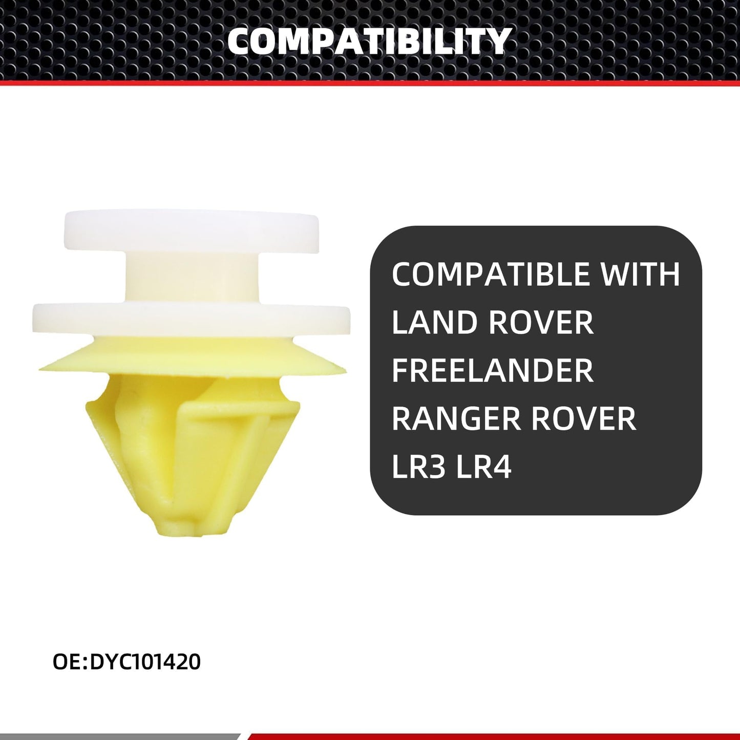 HiSport DYC101420 60PCS Wheel Flare Moulding Clips Compatible with Freelander 2002 2003 2004 2005, LR3 2005-2009, LR4 2010-2016, Range Rover Sport 2006 2007 2008 2009 2010 2011 2012 2013