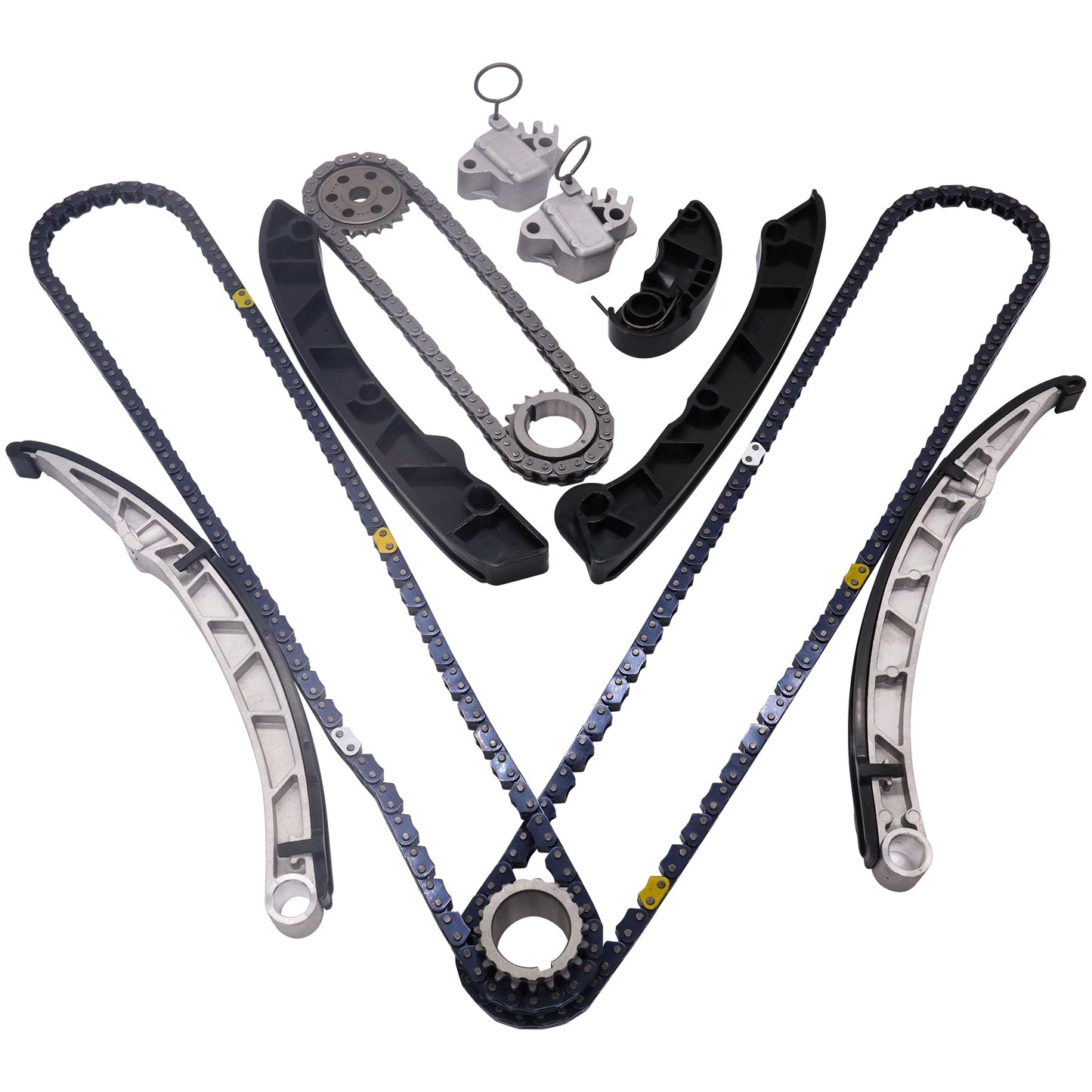 HiSport Timing Chain Kit - Compatible with LAND ROVER LR4/RANGE ROVER/RANGE ROVER SPORT 2010-2015, 3.0L V6/5.0L V8 Engine,replaces LR051013 LR051008 LR051011 LR051012 LR032048 LR051008