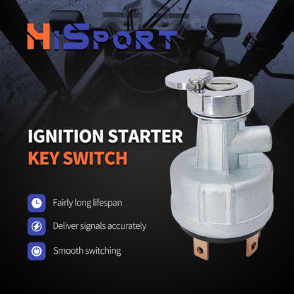 HiSport Ignition Starter Switch Compatible with Caterpiller CAT 307 311 311C 312 312BL 313B 314C 315 315BL 317 317BLN 318B 320 320L 320N 321C 325C Excavator, Replace 5P8500 7Y3918 7Y-3918